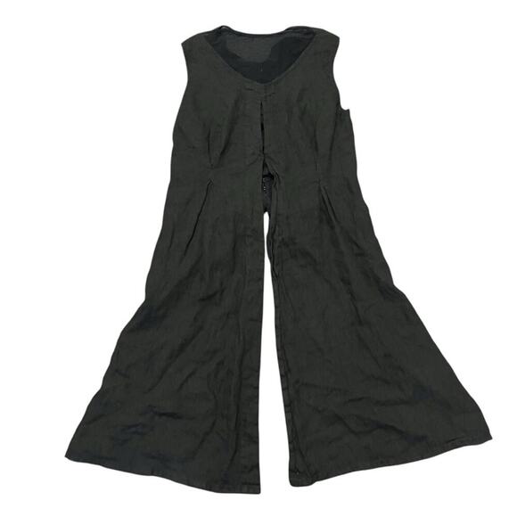 Industrial Euro Linen Hook & Eye Long Flowy Top - Picture 2 of 9